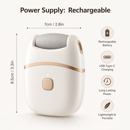 Oqva Foot Scrubber for Dead Skin & Women Callus Remover - Electronic Smooth and Soft Feet Scrubber Cracked Heels Remover