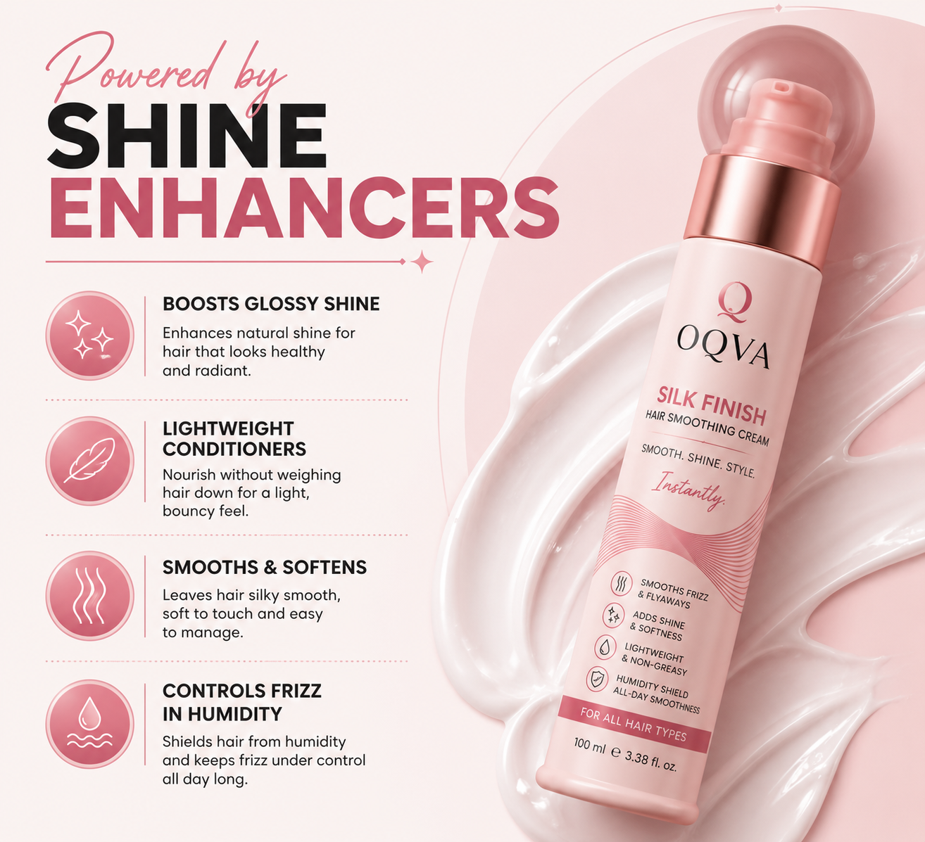 OQVA Silk Finish Hair Smoothing Cream