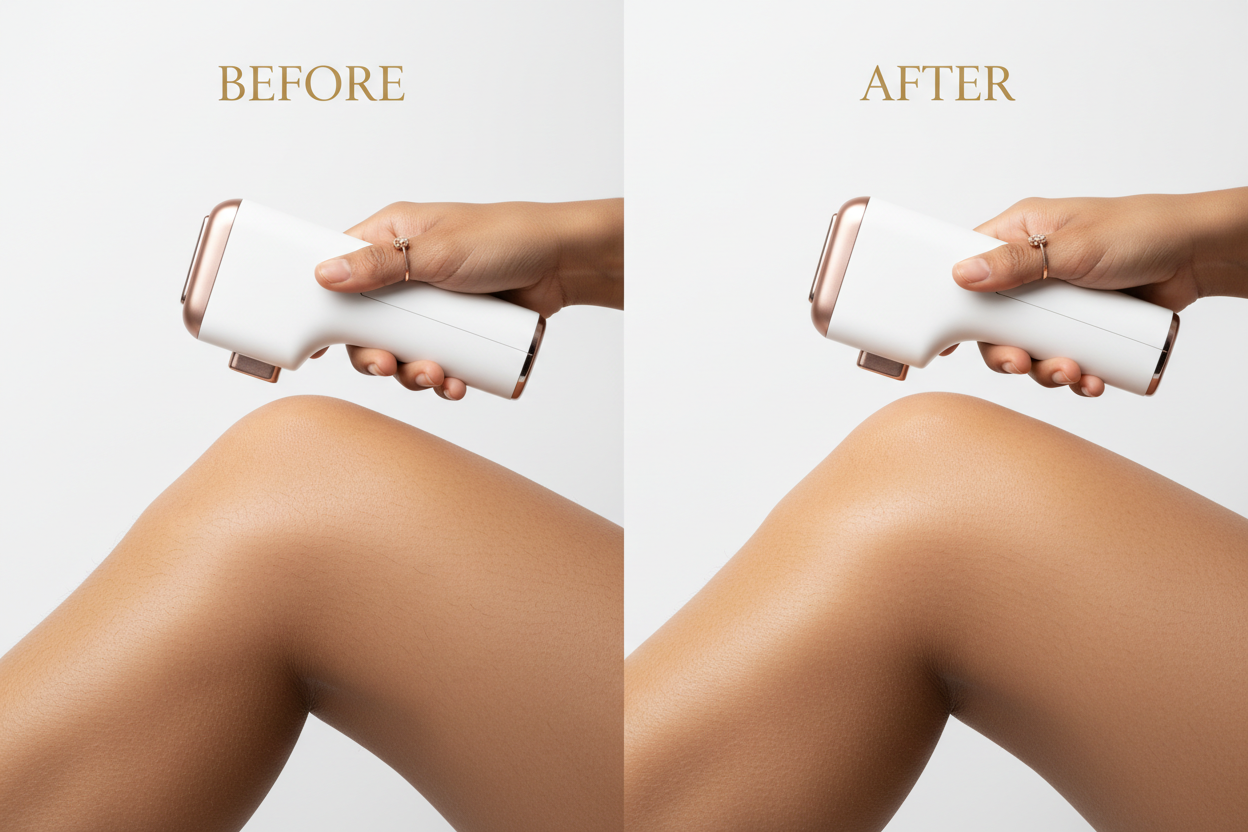 Before and After Legs - Product in Use